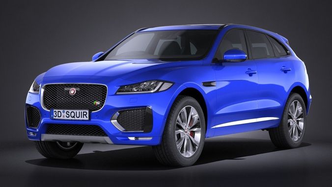 Jaguar FPace S 2017 3D Model .max .obj .3ds .fbx .c4d .lwo .lw .lws 