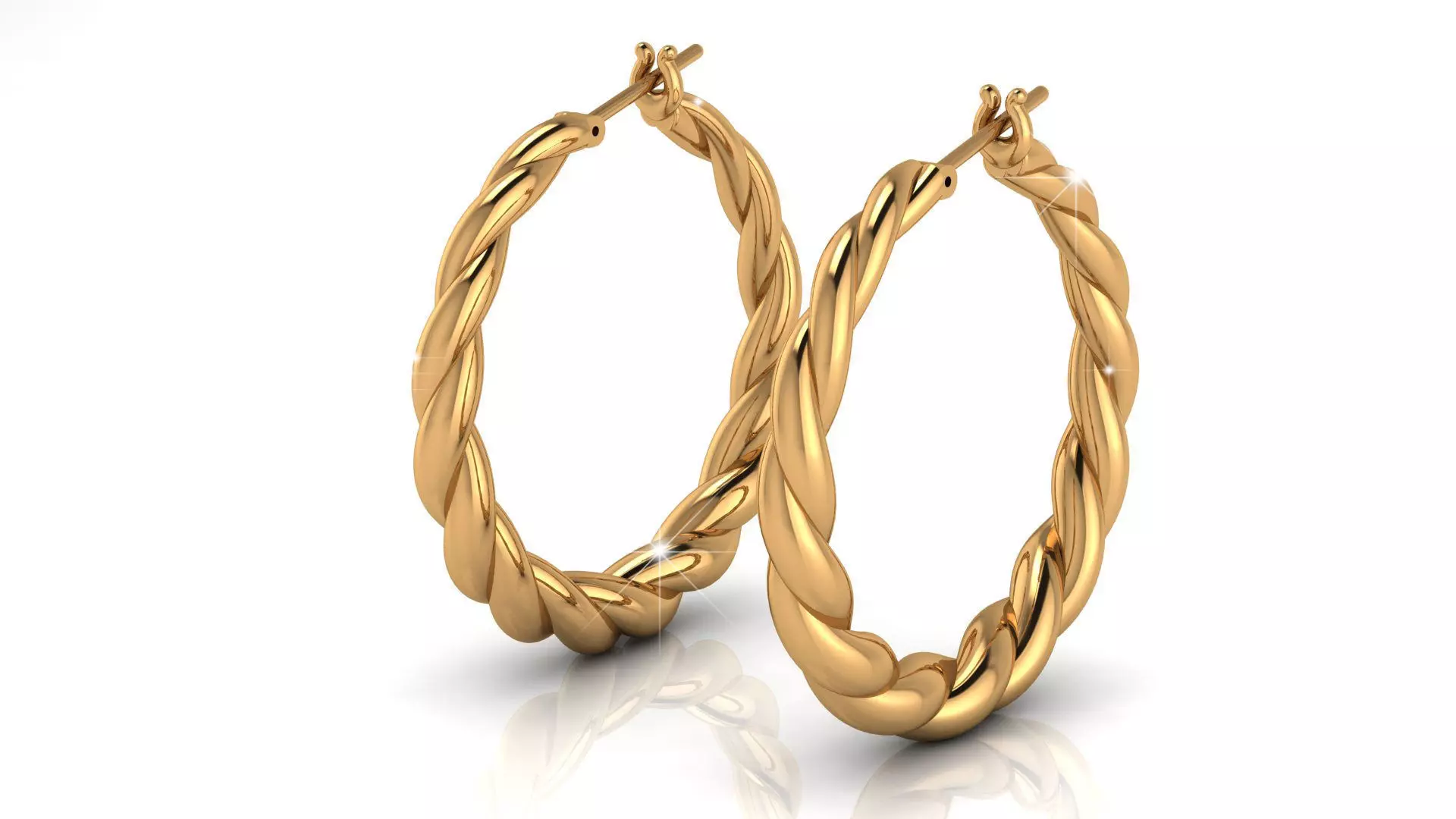 Gipsy Gold Earrings 3D print model