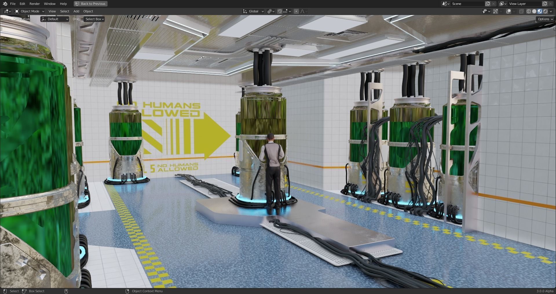 scifi scene made with blender 3D model_3