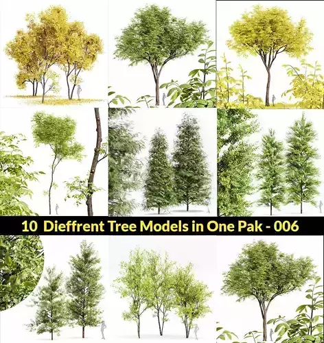 10 Dieffrent Tree Models in One Pak 006