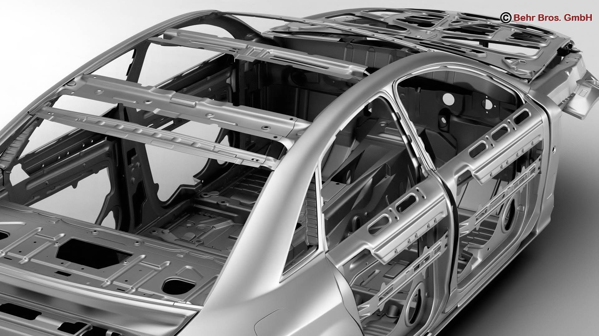 Generic Car Body in white 3D model CGTrader