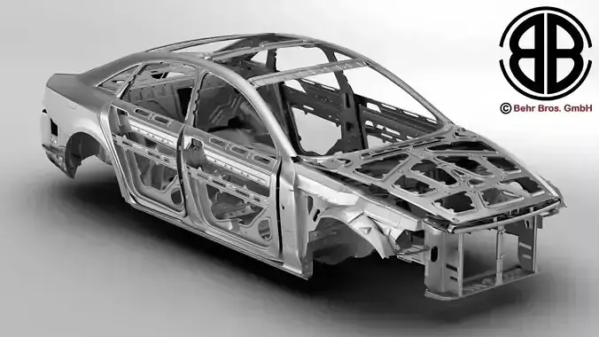 Generic Car Body in white 3D model