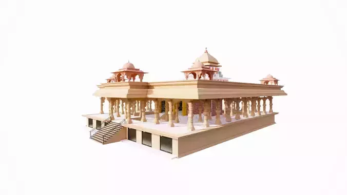 indian jodhpuri temple 3d modal