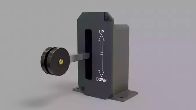 A320 Landing Gear Lever Low-poly 3D model