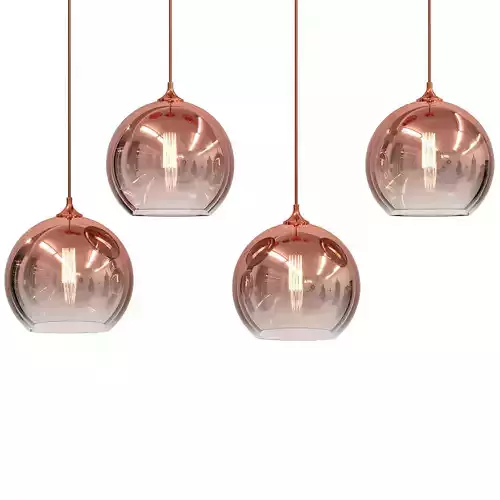MELBA four copper pendant lights hanging