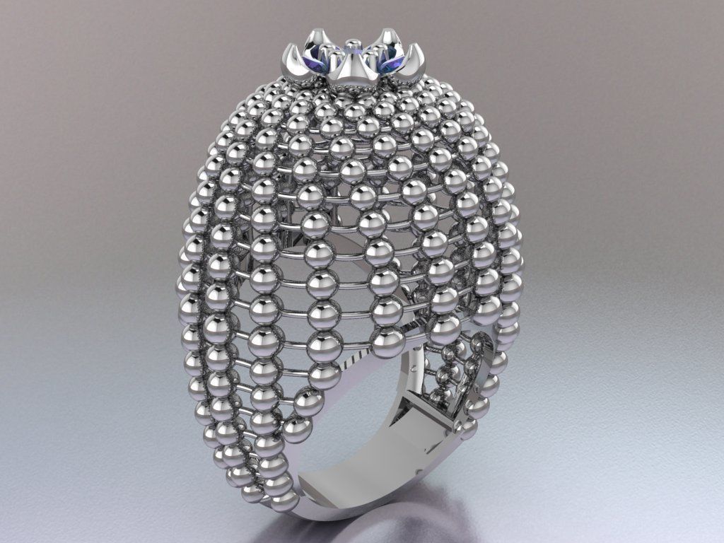 Spherical ring 3D print model_12