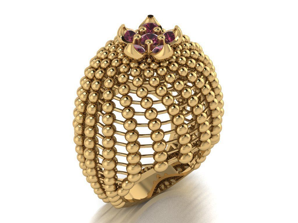 Spherical ring 3D print model_16