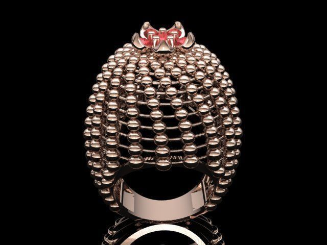 Spherical ring 3D print model_25