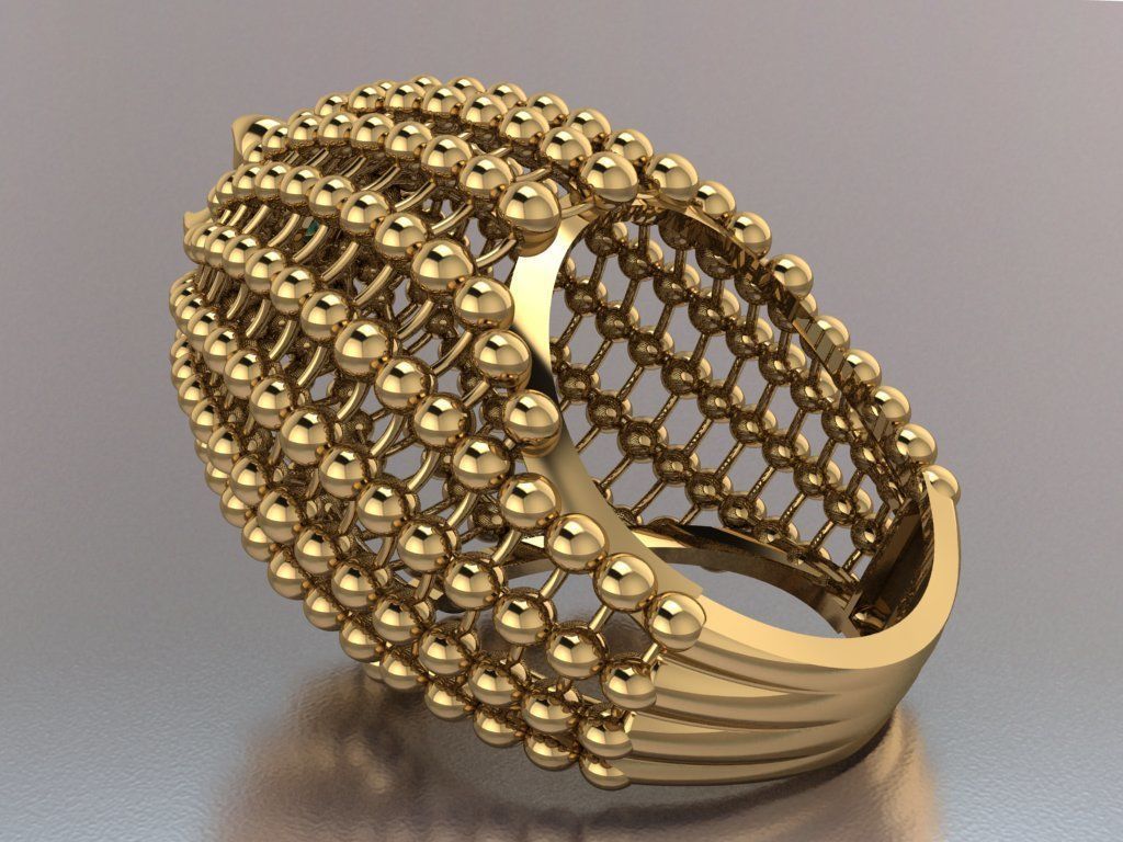 Spherical ring 3D print model_7