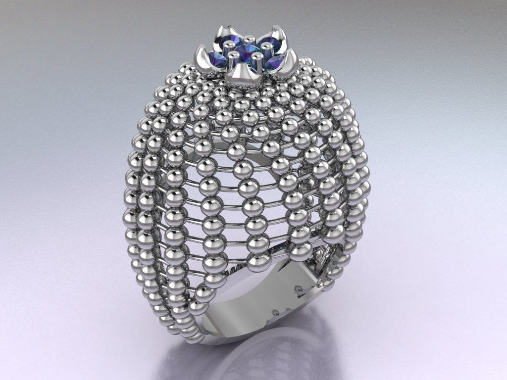 Spherical ring 3D print model_6