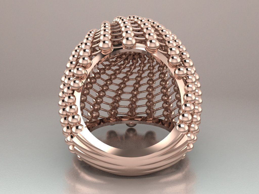 Spherical ring 3D print model_2