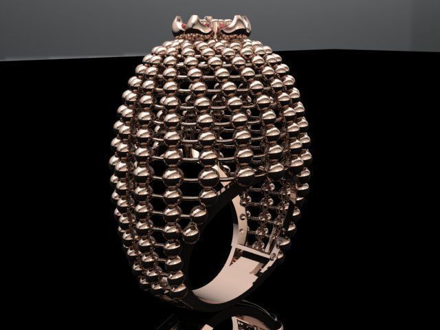 Spherical ring 3D print model_40