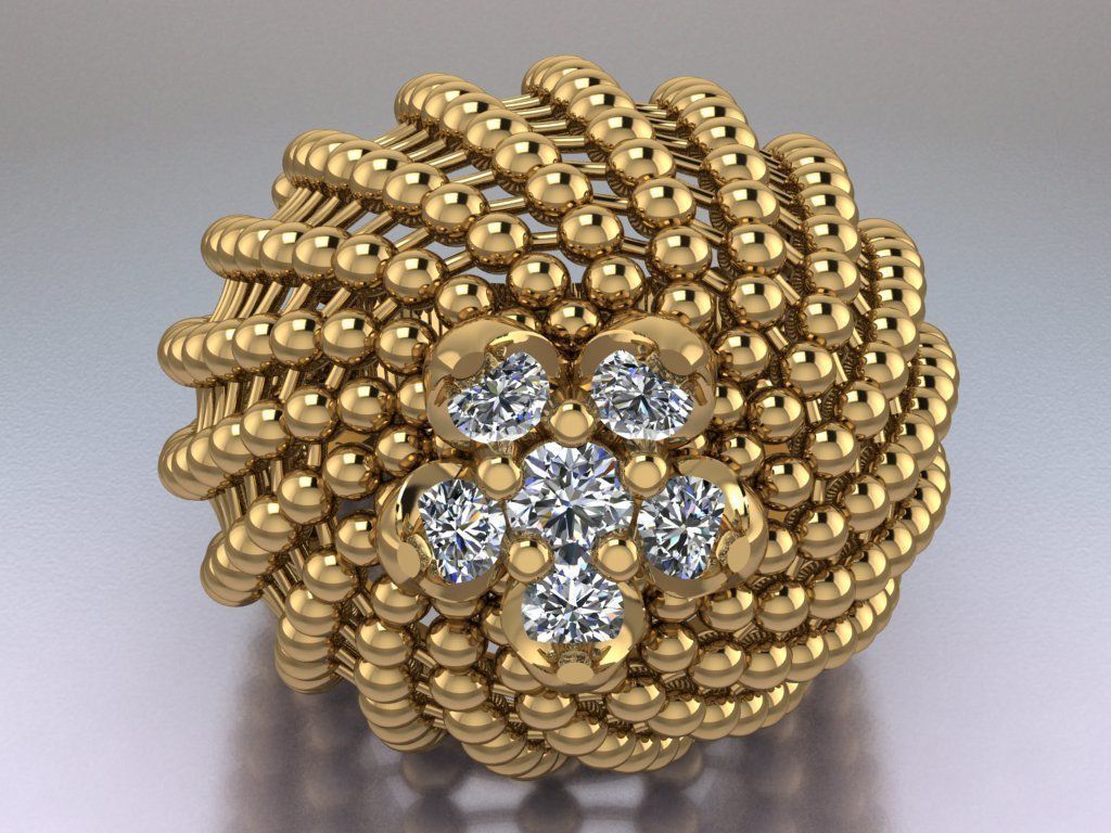 Spherical ring 3D print model_5