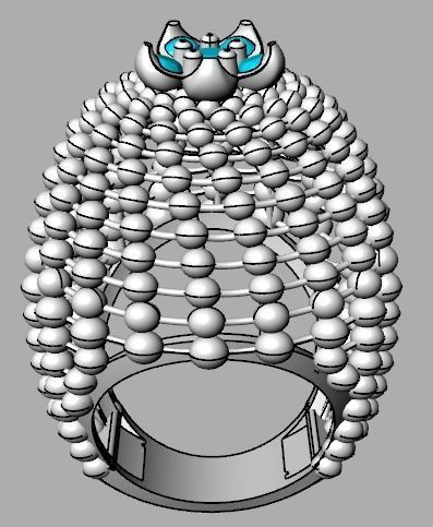 Spherical ring 3D print model_26