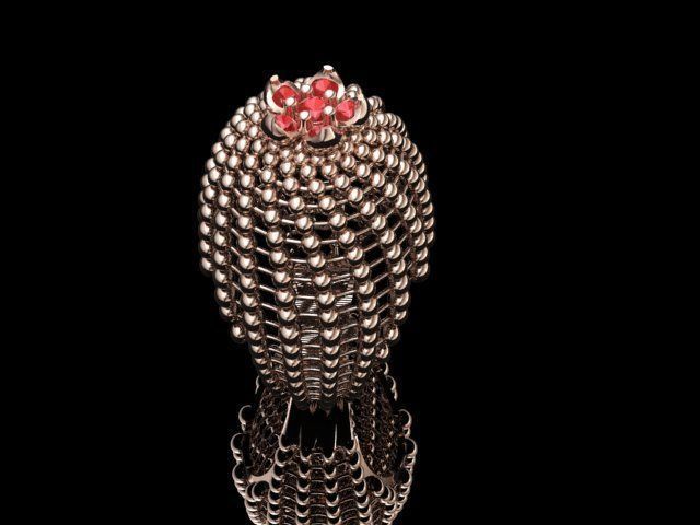 Spherical ring 3D print model_36