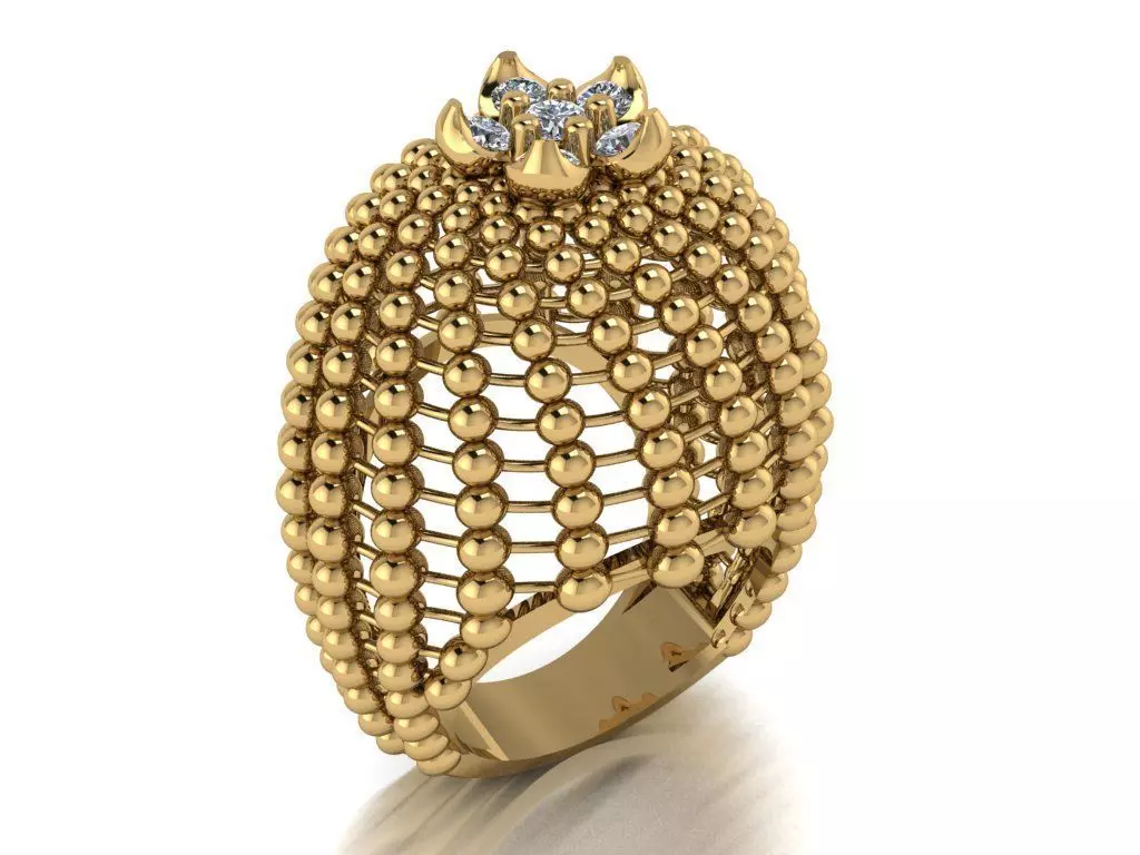 Spherical ring 3D print model_0