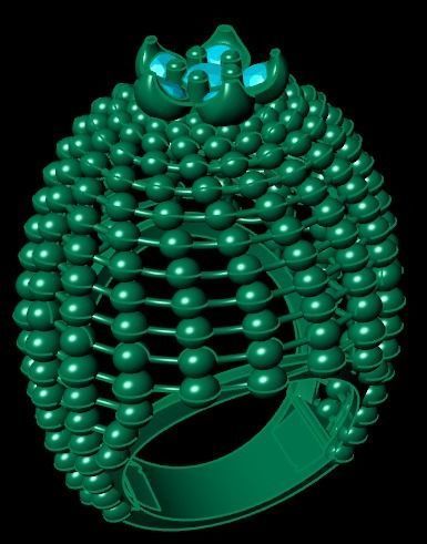 Spherical ring 3D print model_35