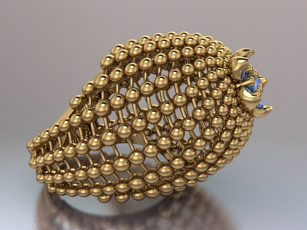 Spherical ring 3D print model_4