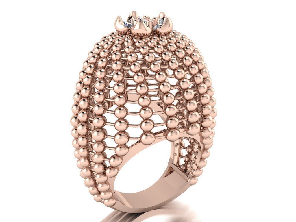 Spherical ring 3D print model_3