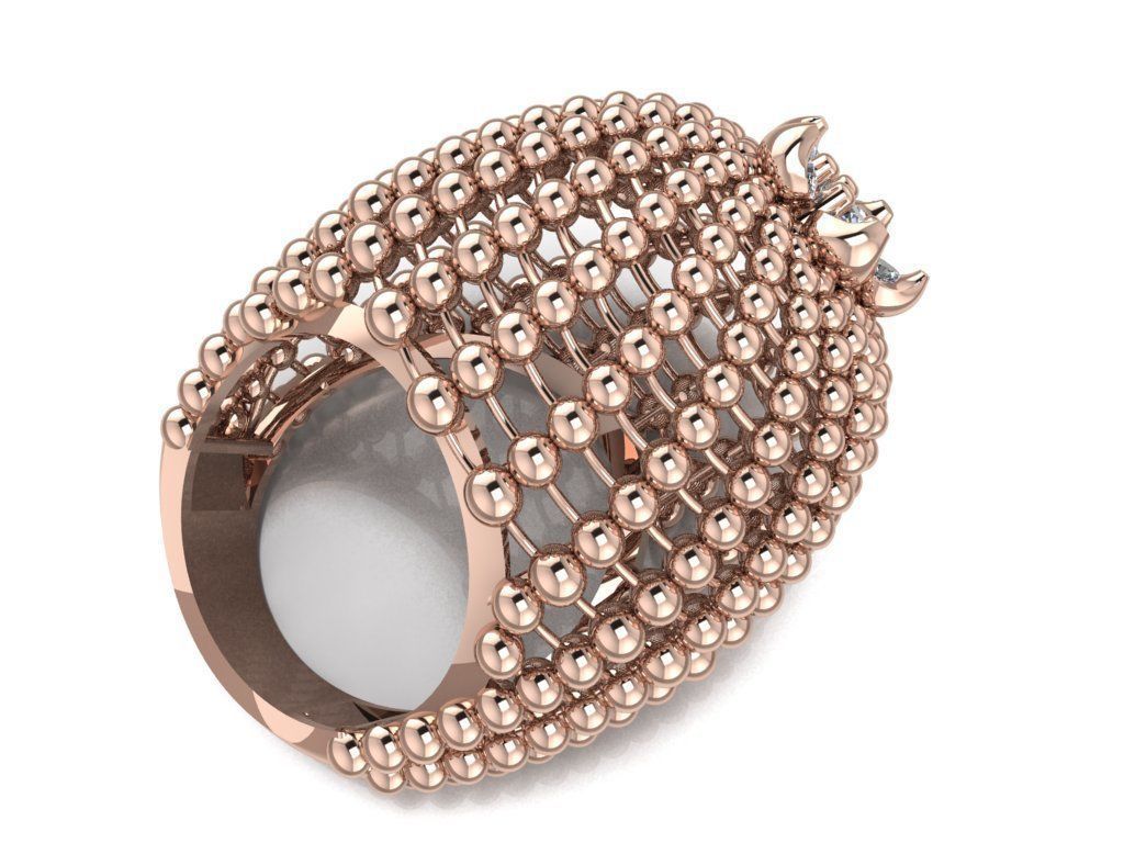 Spherical ring 3D print model_1