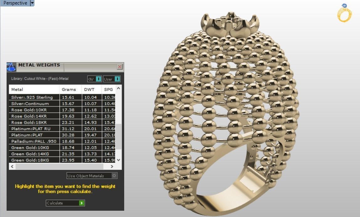 Spherical ring 3D print model_30