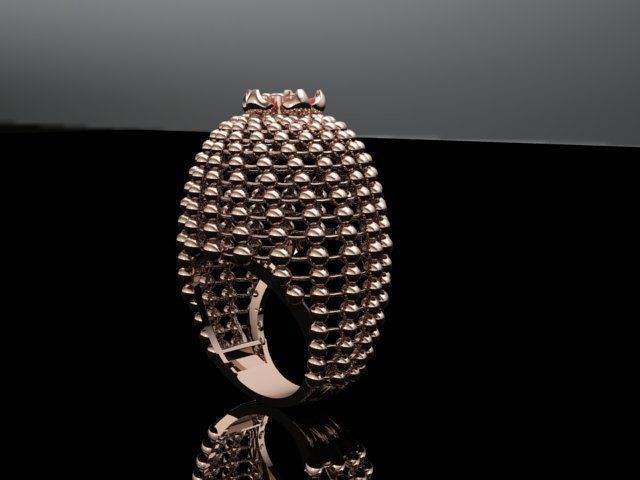 Spherical ring 3D print model_34