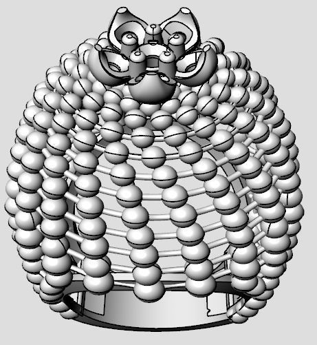 Spherical ring 3D print model_11