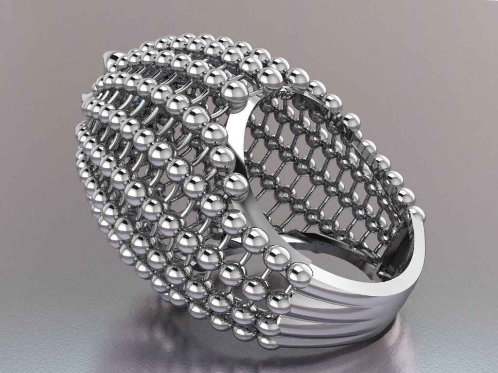 Spherical ring 3D print model_9