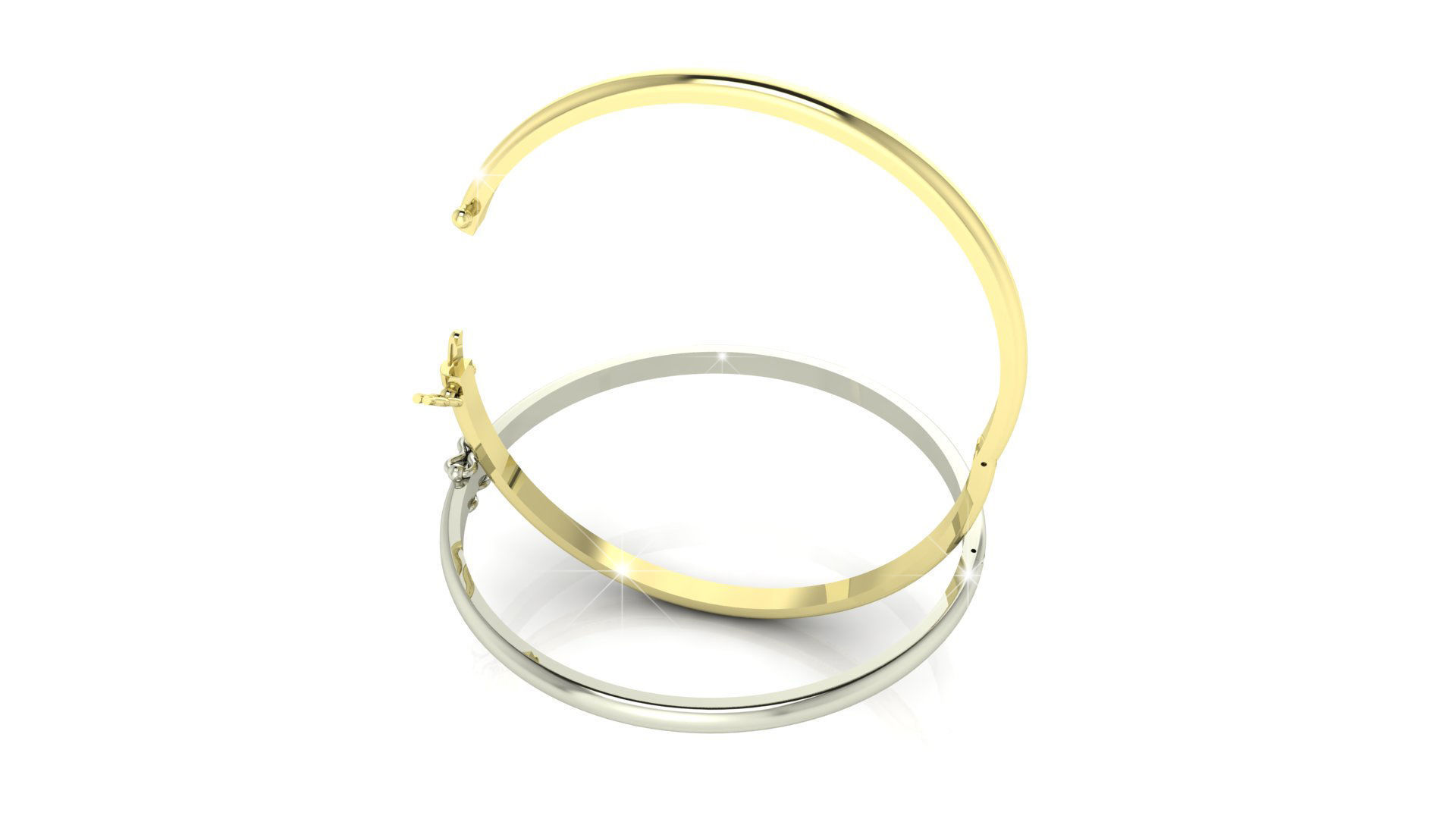 Gold Bracelet 3D print model_8