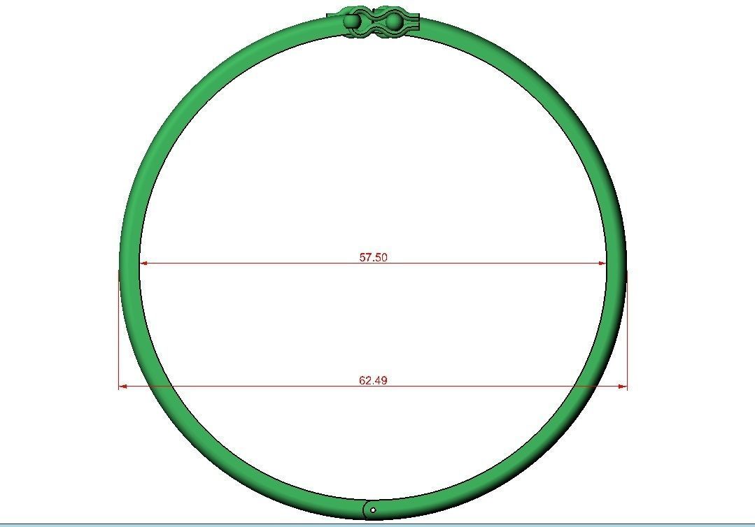 Gold Bracelet 3D print model_13