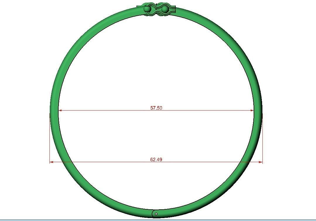 Gold Bracelet 3D print model_4