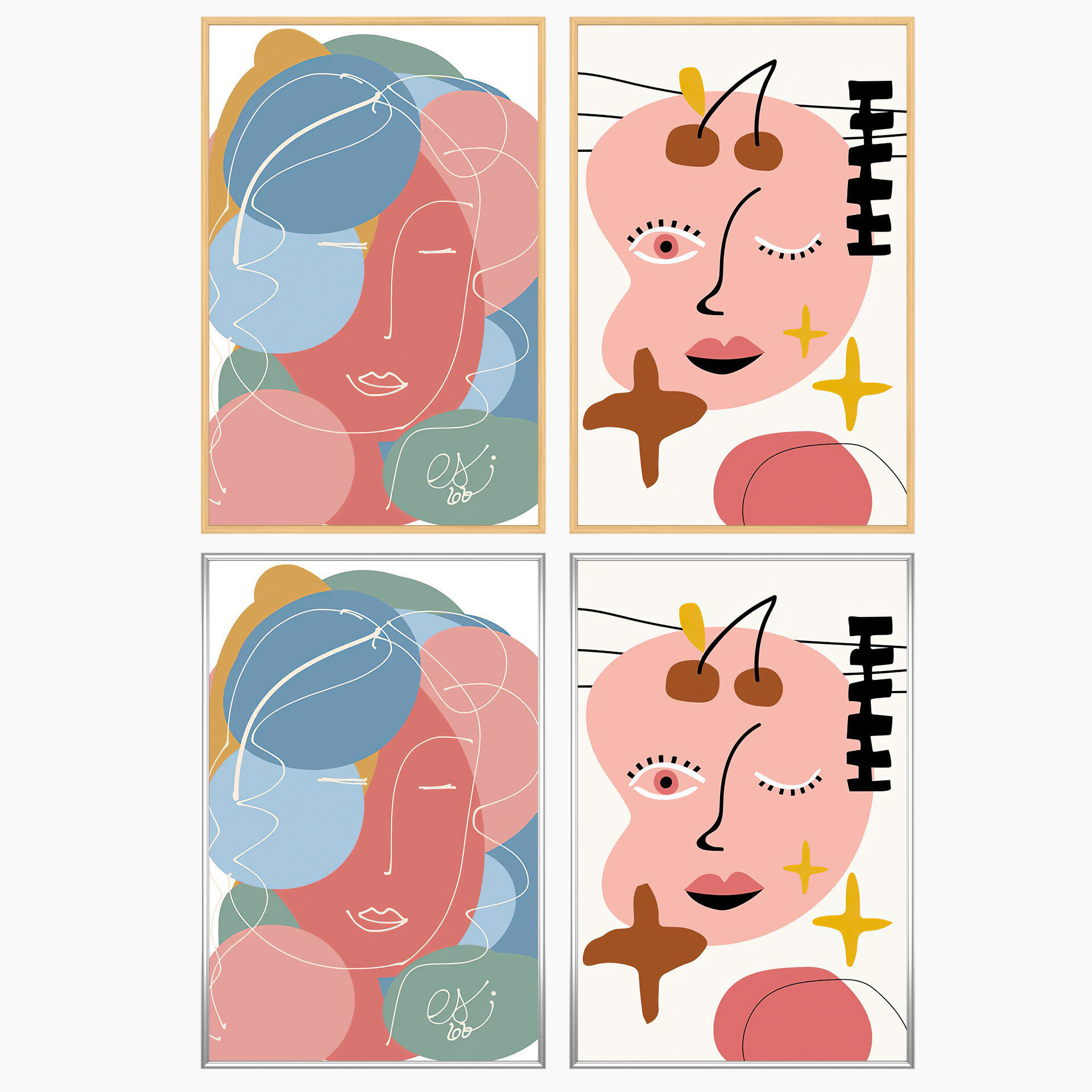 Wall Art Set 3898 3D model_2