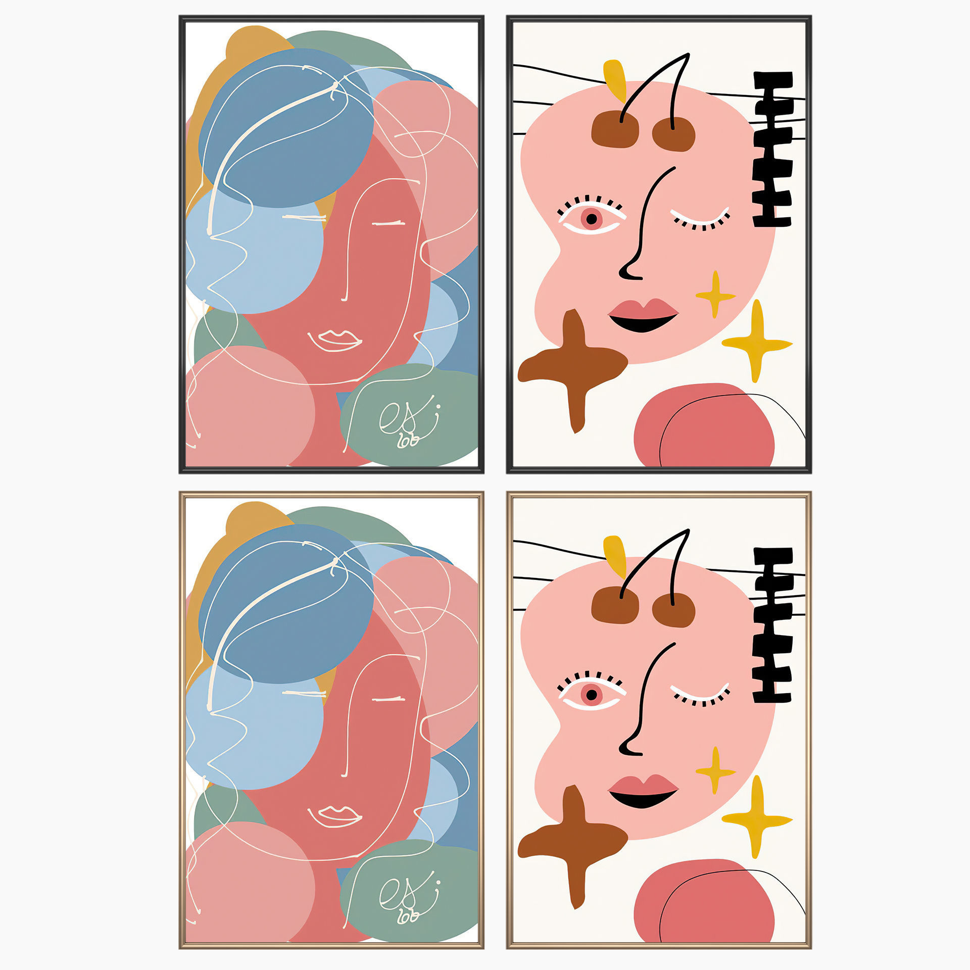 Wall Art Set 3898 3D model_1