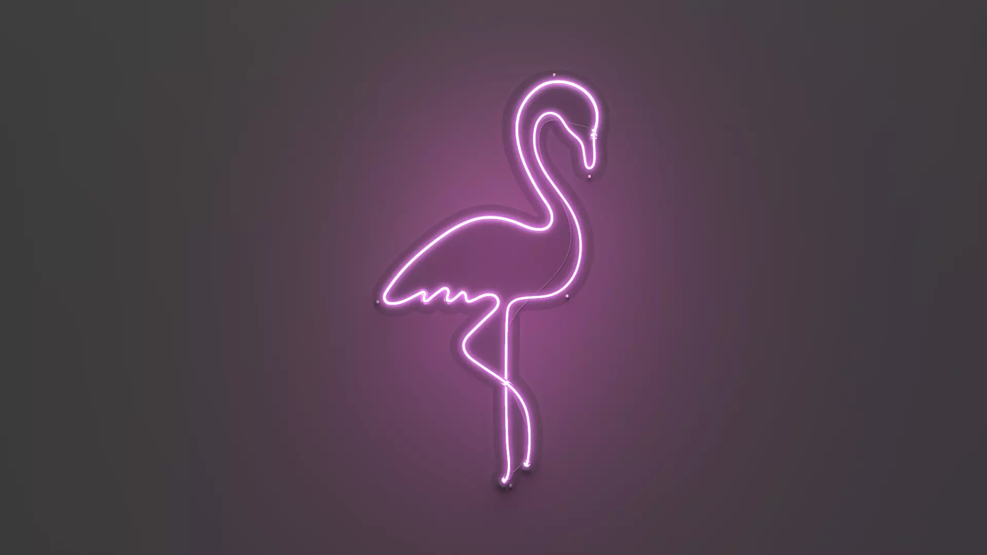 Flamingo - Neon Sign 3D model_0