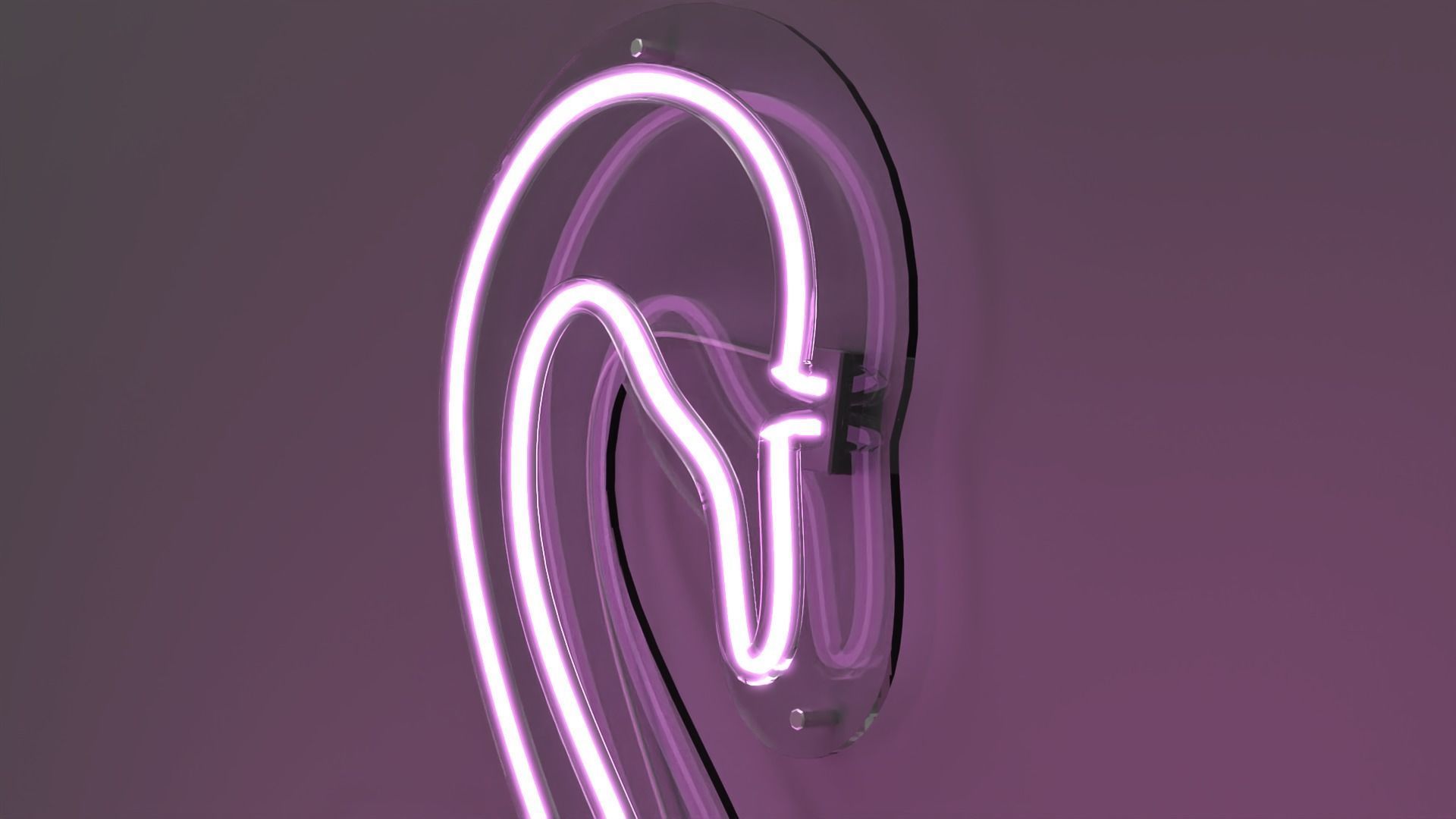 Flamingo - Neon Sign 3D model_2