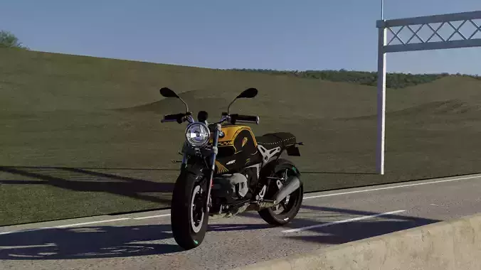 Motorrad von Bayern High Poly Model motorcycle 