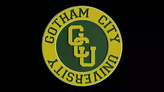 Gotham city university logo 3D model