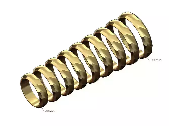 Geometric facets band US sizes 5to13