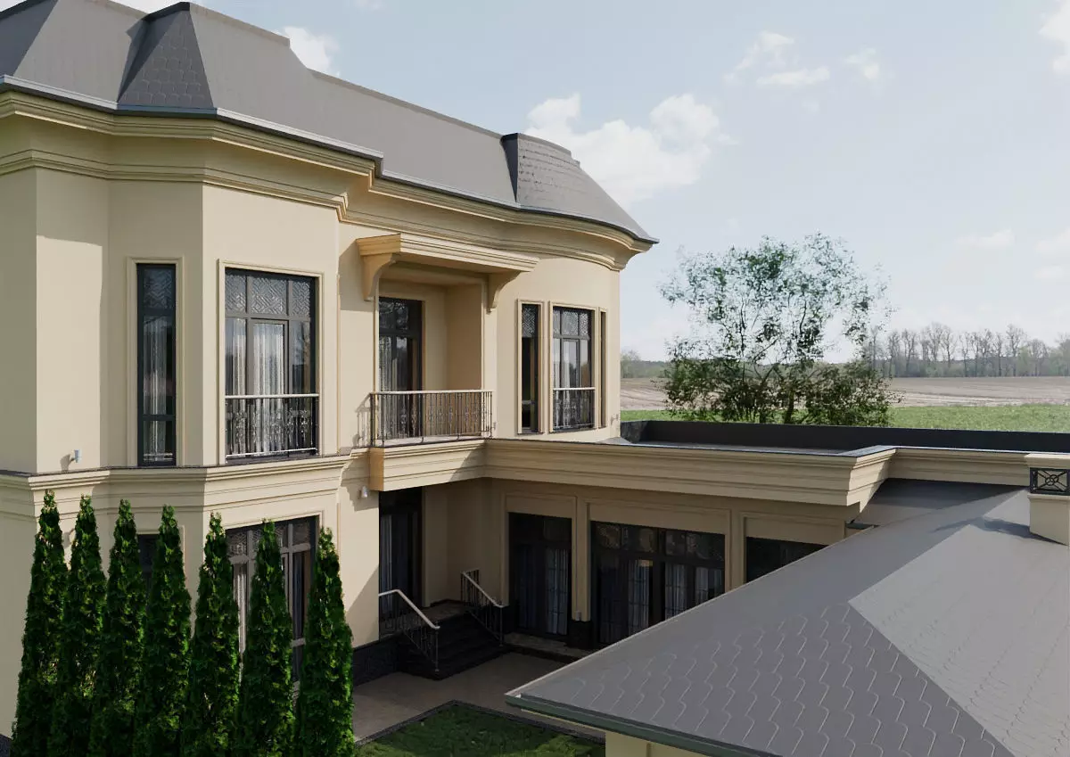 Classic house 3D model_0