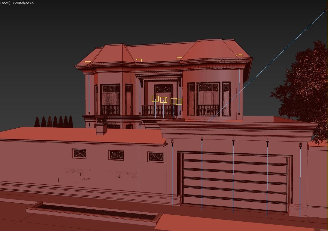 Classic house 3D model_10
