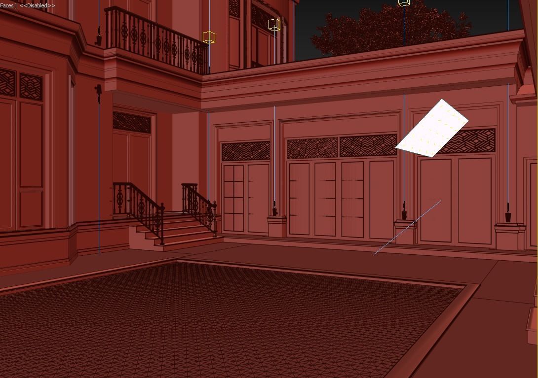 Classic house 3D model_8