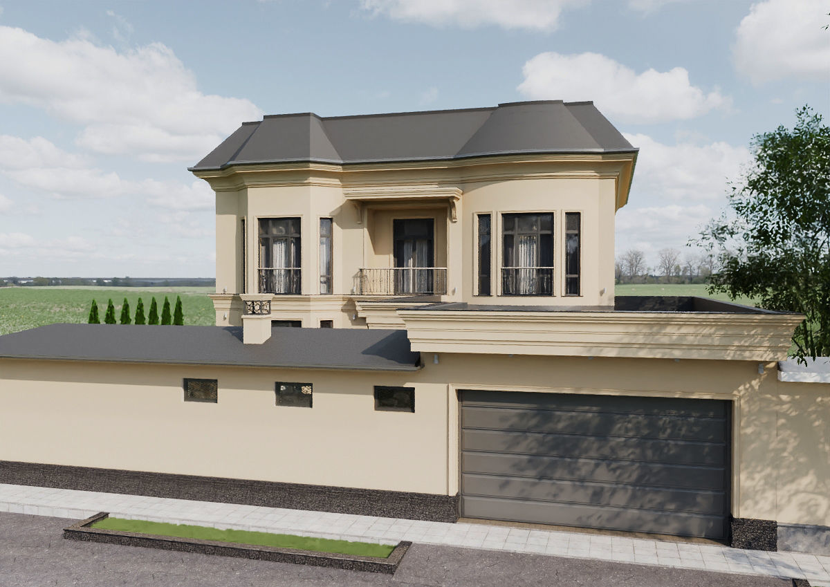 Classic house 3D model_1