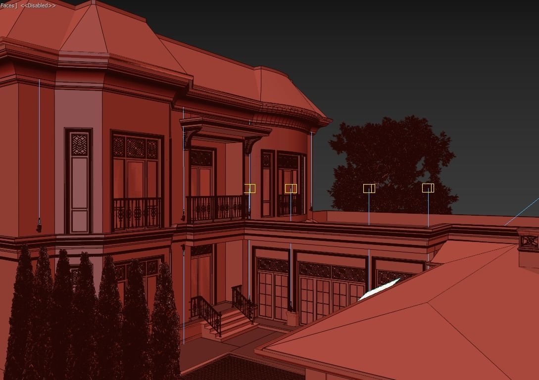 Classic house 3D model_9