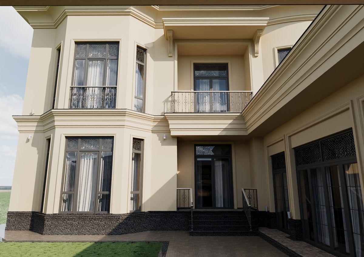 Classic house 3D model_2