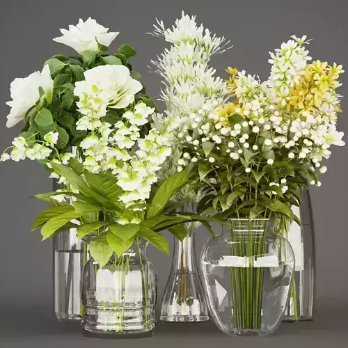  Collection plant vol 267 - Bouquet - flower - pine - indoor 3D model