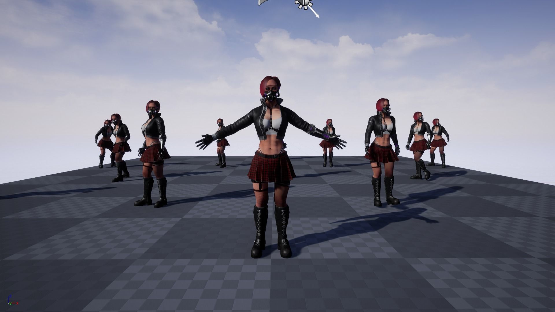 Sci-Fi Girl Low-poly 3D model_13