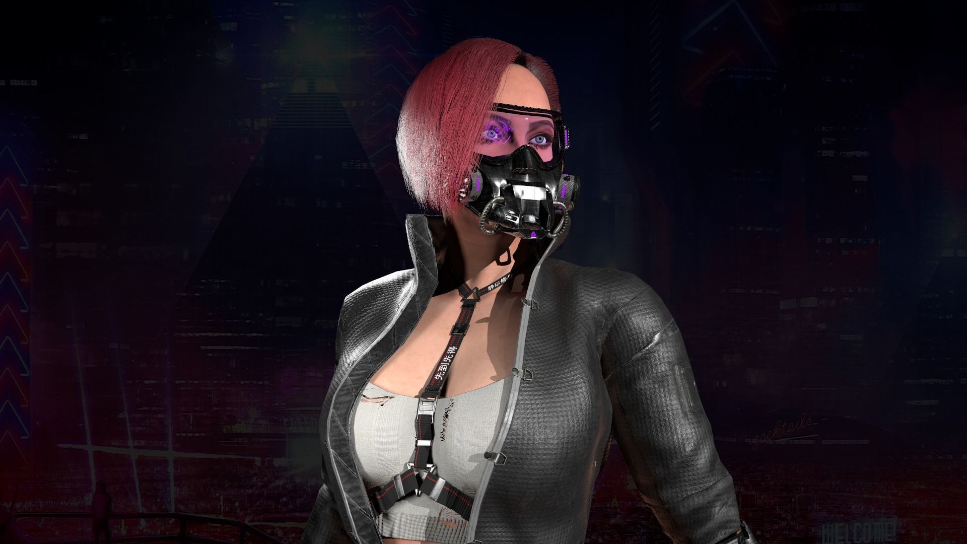 Sci-Fi Girl Low-poly 3D model_3