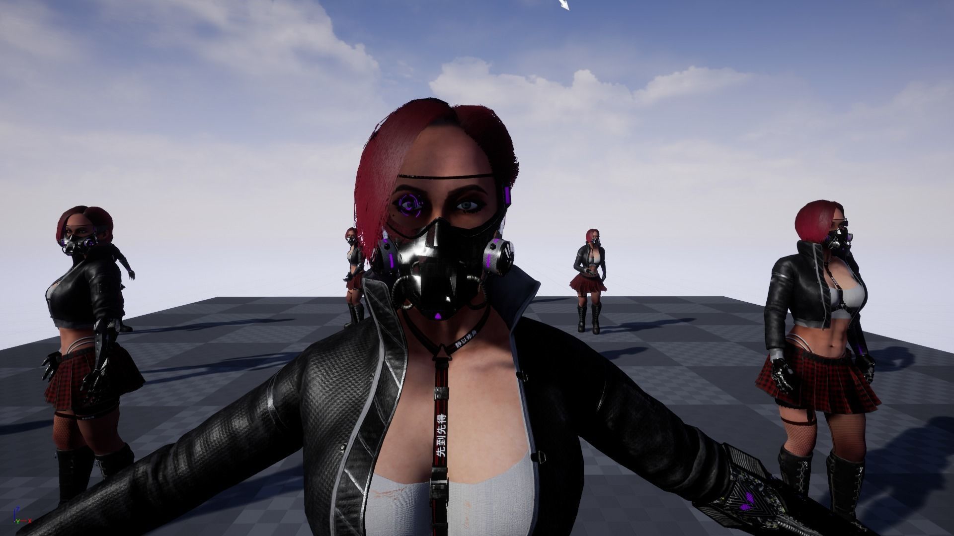 Sci-Fi Girl Low-poly 3D model_12