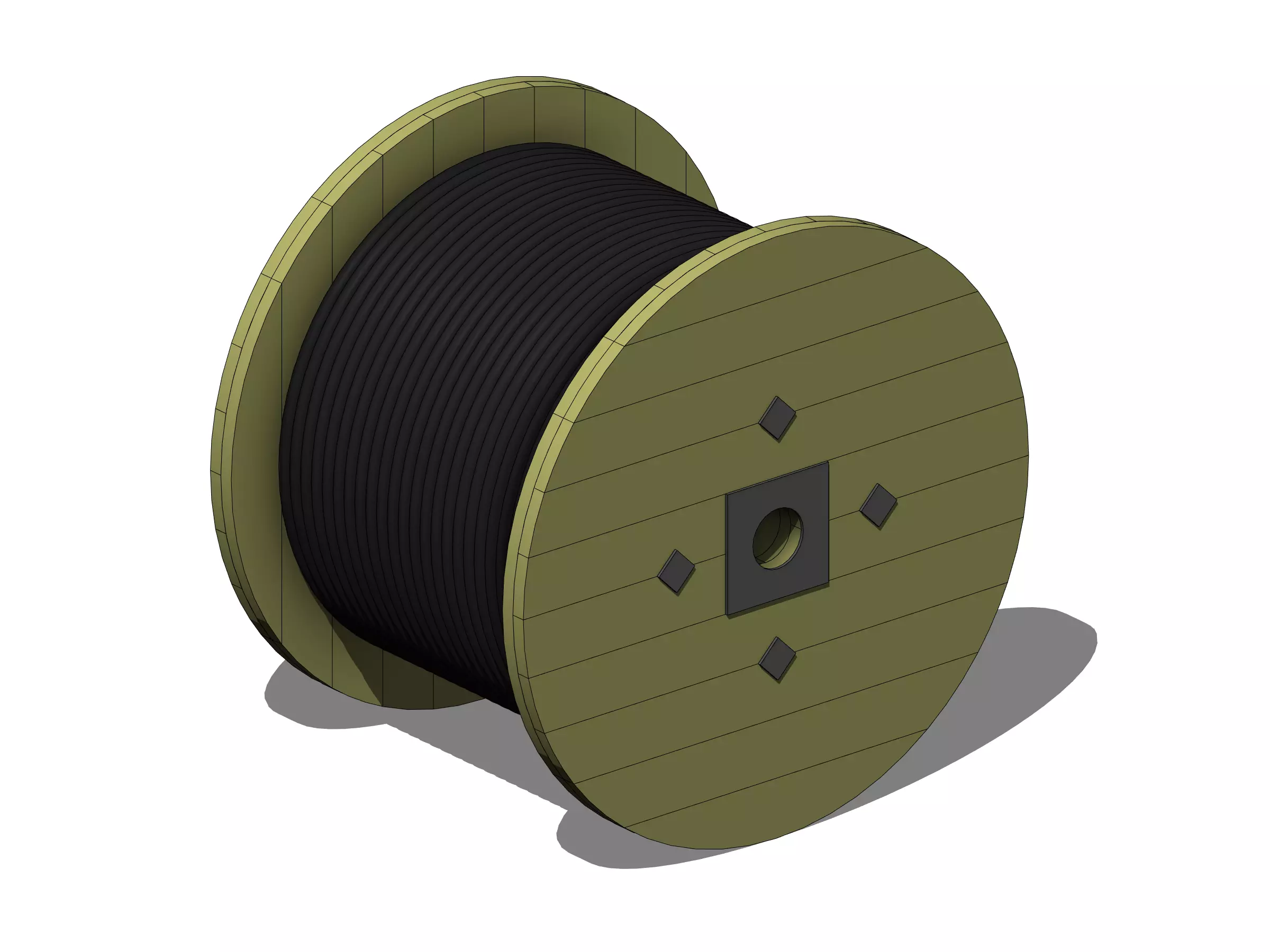 Cable Drum - Revit Family 3D model_0