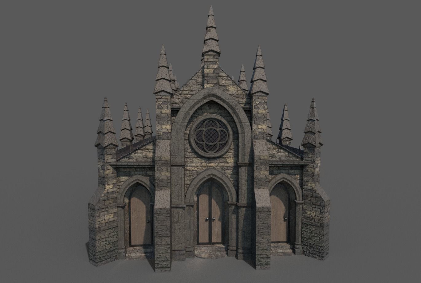 Gothic church 3D model_3